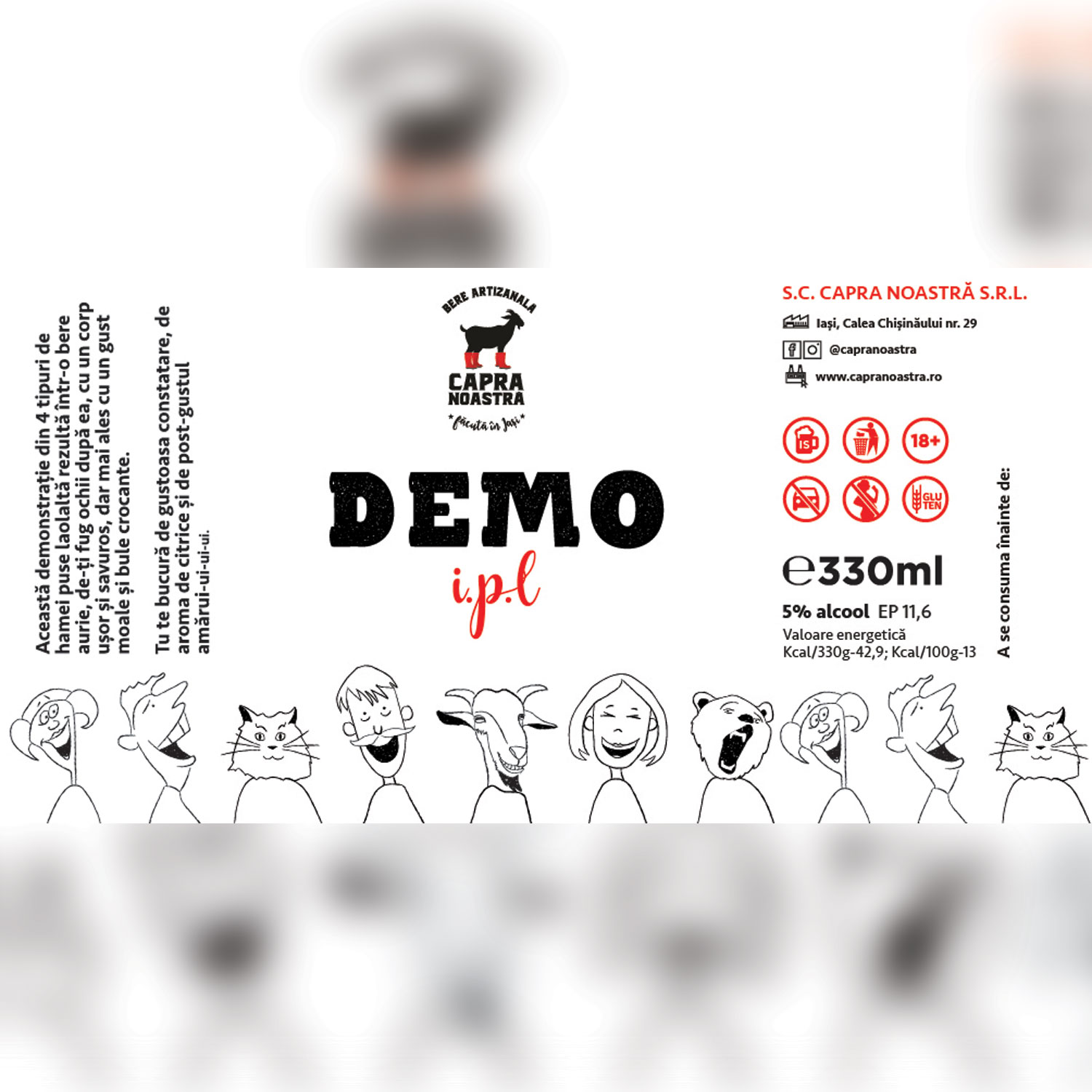 Capra Noastra – Eticheta Demo pentru o bere experiment